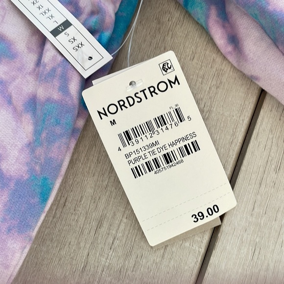NWT BP Happiness Tie Dye Cropped Crew Blue/Pink/Purple - Picture 3 of 3
